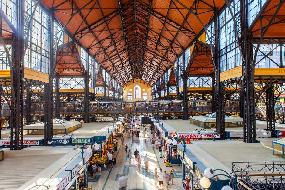  A coach hire in Budapest to travel Central Market Hall