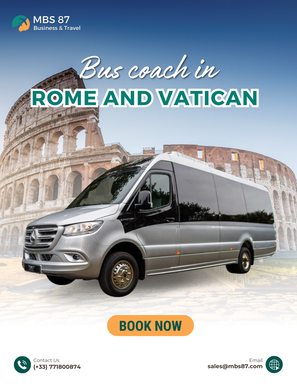 Long Distance Bus Service, City to City, start in Rome and Vatican ...
